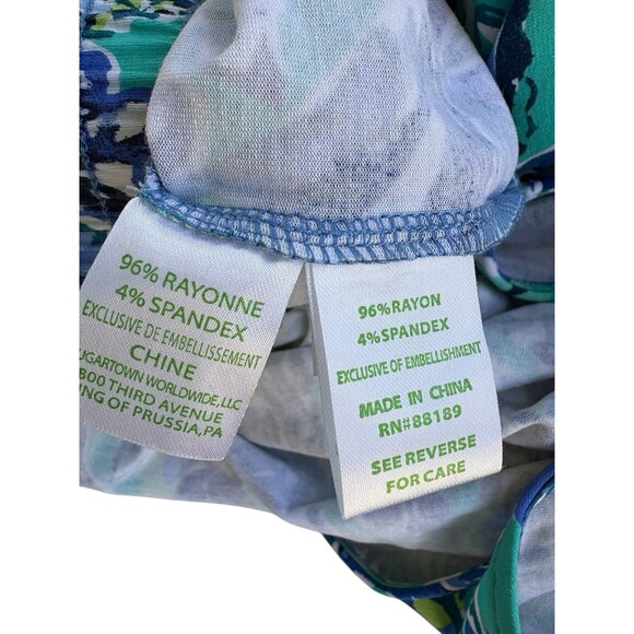 Lilly Pulitzer Women's "Paulina" Blue Floral Jumpsuit Size Large - Picture 9 of 10